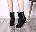 Imagen de Gaatpot Botas para Mujer Botines Calentitas Zapatos para Invierno Forradas Botin de Nieve con Tacón Cuña Boots Cómodas y Elegantes Negro 38EU=39CN