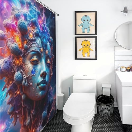 Rideau de douche tissu lavable Héra 168x183cm imperméable en polyester - 3