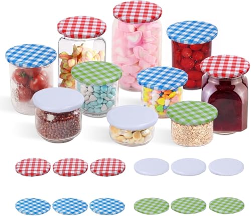 100 Stück Twist-Off Deckel Ersatzdeckel (82 mm) – Weiße Schraubverschlüsse für Sturzgläser & Einmachgläser (230/350/435/565 ml) – Luftdicht, Spülmaschinenfest & Wiederverwendbar (Mehrfarbig)