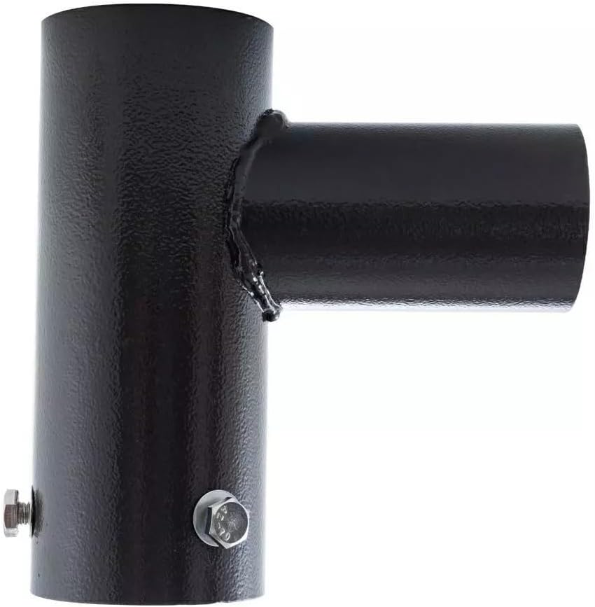 2 Pack Tenon Adapter for 5 inch Square Pole with 4 Horizontal 90° Mounted Bracket, 2-3/8 inch Slip Fitter for Parking Lot Light and Outdoor Lighting fixtures