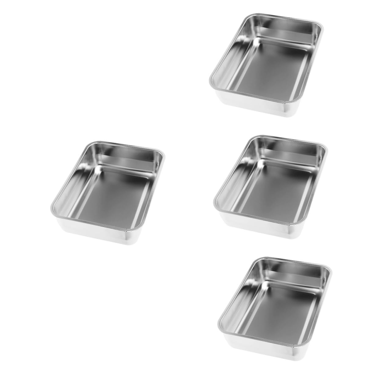 PRETYZOOM 4 Piezas Para Hornear Bandeja De Frutas Parrilla Platos Para Hornear Plato Para Asar Bandeja Plana Para Galletas Sartenes Para Calderas De Pescado