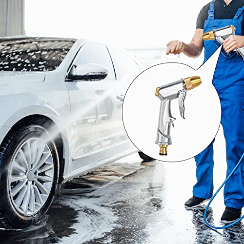 Wytrzymała metalowa dysza węża ogrodowego, 100% wytrzymały metalowy pistolet na wodę, wąż ogrodowy, pistolet natryskowy, pistolet natryskowy, metalowy do mycia samochodu i zwierząt domowych