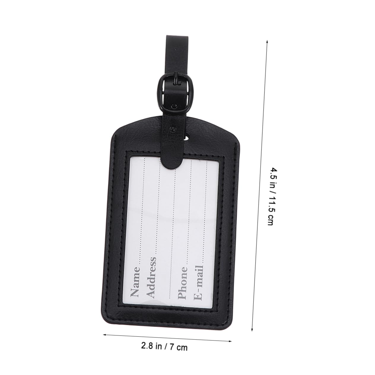 10stücke Kofferanhänger Luggage Tags Für Reisen Baggage Labels Aus Pu Langlebig Elegant Leicht Und Tragbar Für Gepäckidentifikation Schwarz