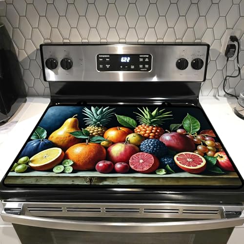 Image of Stove Top Covers for Electric Stove, Glass Stove top Cover 28 inchx 20 inch
