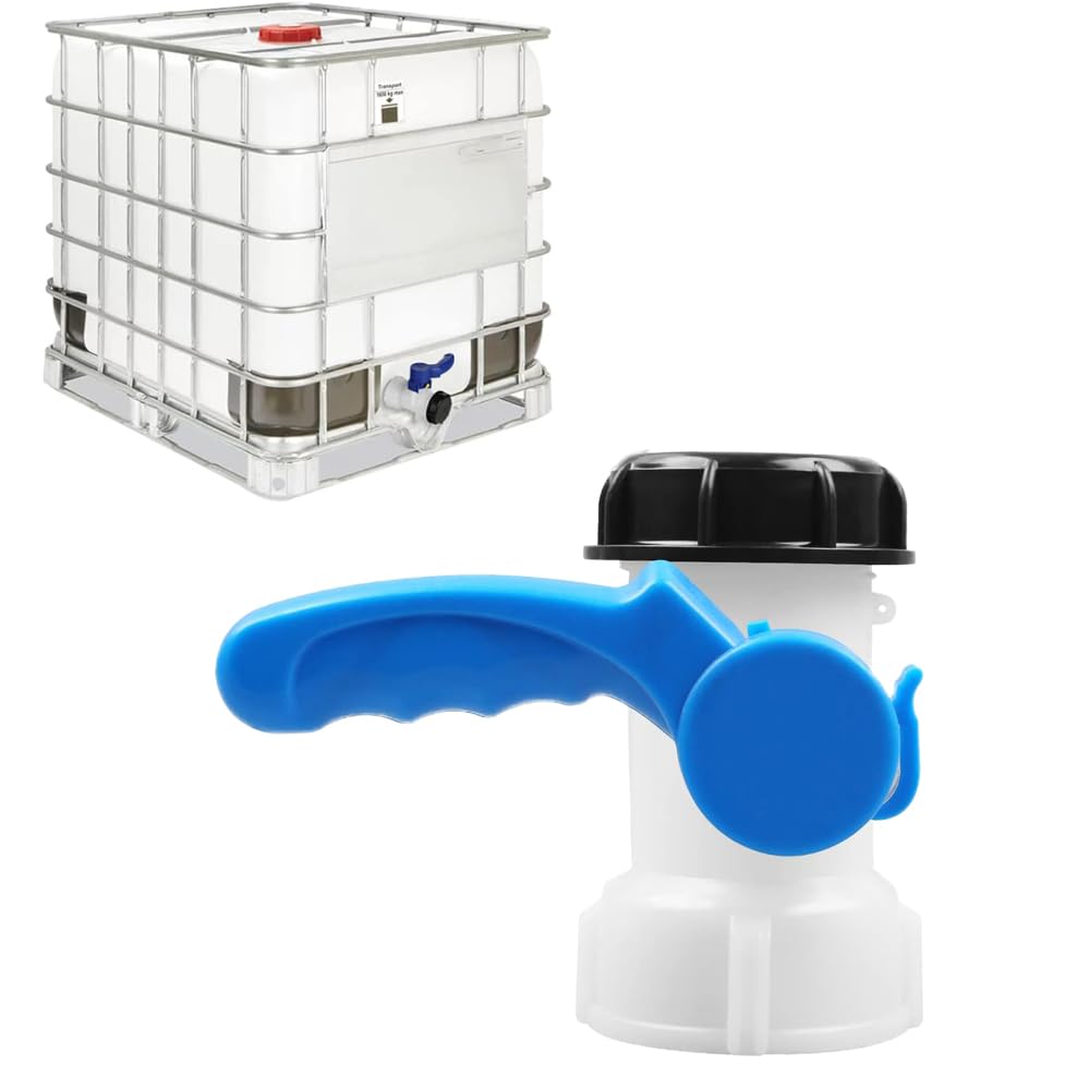 IBC Tank Auslaufhahn Set | 3/4 Zoll Mit Adapter & Dichtungen | Für 1000L Tanks