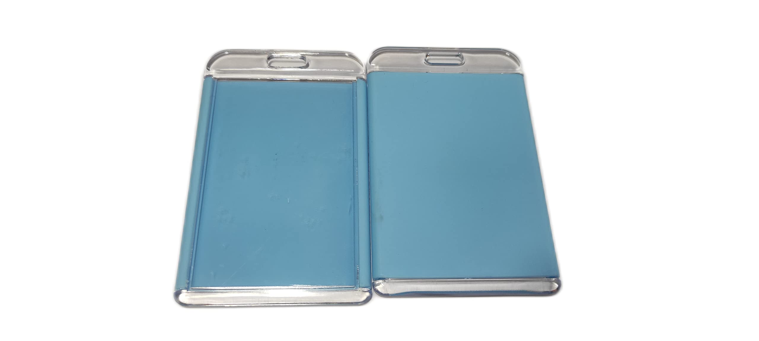 Abha International Premium Plastic ID Card Holder Pack of 3 pcs. (Vertical) (Sky Blue) 1