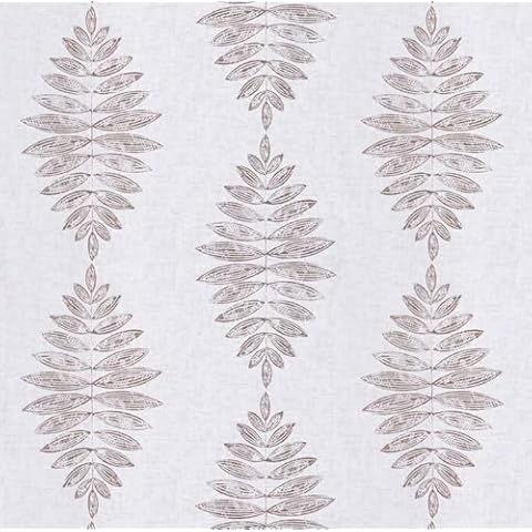 Guvana Vintage Wallpaper Peel and Stick Wallpaper Grey and Brown Leaf Pattern Contact Paper Self Adhesive Wallpaper Removable Contact Paper Textured Wallpaper for Bedroom Livingroom Decor 17.3" x 118" Cover