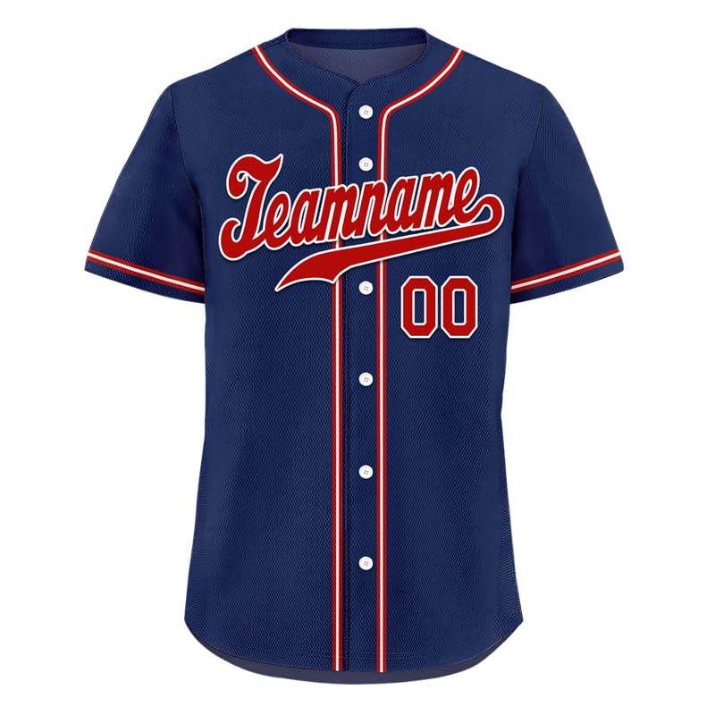 T-shirt de baseball classique personnalisé en jersey cousu/imprimé boutonné T-shirt personnalisé Hip Hop Sport Wear pour hommes, femmes, enfants