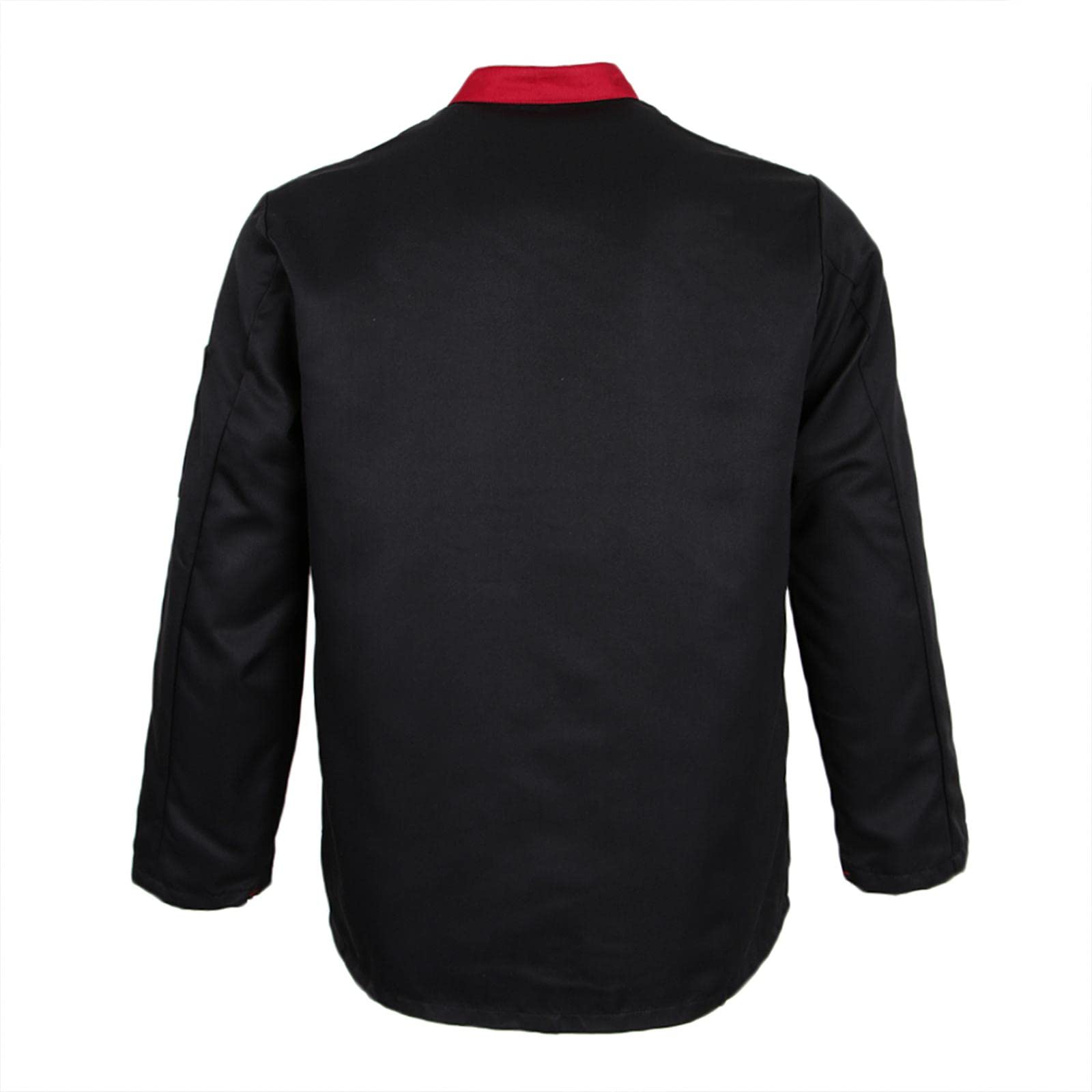 Chaqueta de Chef de Manga Larga, Abrigo, Camareros de Hotel, Uniforme de Cocina, Tops, Negro, M