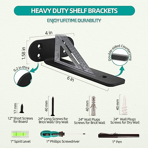 Pamacro L SHELF BRACKETS 12 INCH Heavy Duty Shelf Brackets 12 Inch thumb #1