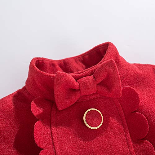 Pettigirl Little Girl Autumn Winter Navy Blue Fashion Jacket Coat Kids Vintage Warm Trench Outerwear Outfit4