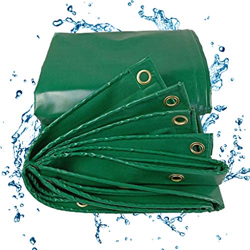 wasserdichte Plane Mit Ösen, Für Balkon Boden Camping Pavillon Gartenmöbel Gartenlounge Kugelgrill Quadratisch Trampolin, Grün,5x5m