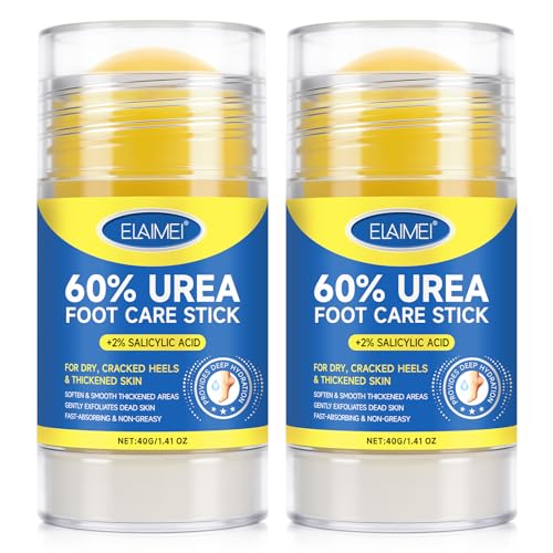 Urea Crema 60% para Pies 2 unidades - Crema de Urea para Talones Agrietados y Piel Seca, Hidratación Profunda, Eliminador de Callos y Suaviza - Hidratante para Pies