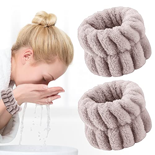 Sibba 2 Muñequeras De Microfibra para Mujer Absorbentes para Evitar Que El Agua Se Derrame por Tus Brazos (Café) Cover