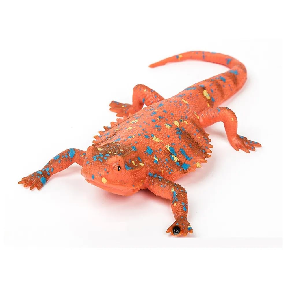 SUPER TOY Reptile Toy for Kids Realistic Gecko Lizard Figurine Dragon Rubber Animal Cold Blooded Lifelike Soft Prank Toys Educational Gift Boys Girls