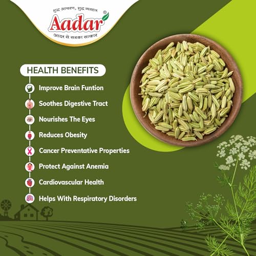 Image of Aadar Whole Fennel Seeds 50gm x 3 Pack, Natural and Flavourful Sabut Lakhnavi Saunf (Combo) for Culinary Delights 150gm