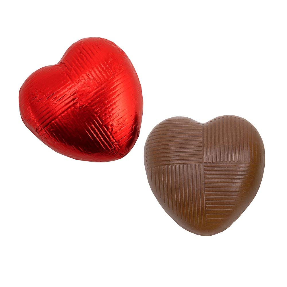 Italian Options Milk Chocolate Foiled Hearts, 30 Chocolates, Purple Foil — view 9