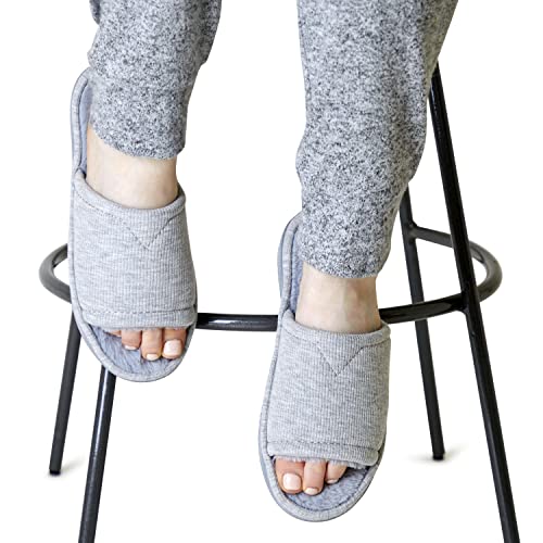 Dearfoams Women's Demi Rib Knit Slide Slipper2