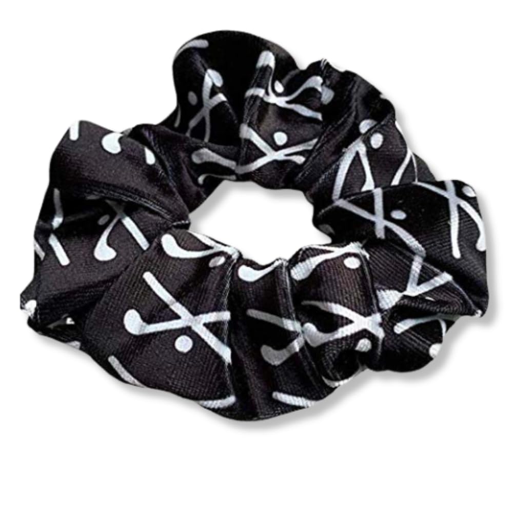 SportyBella Field Hockey Velvet Scrunchies - No Crease Hair Ties, Premium Hair Accessories, Gift for Girl Field Hockey Players