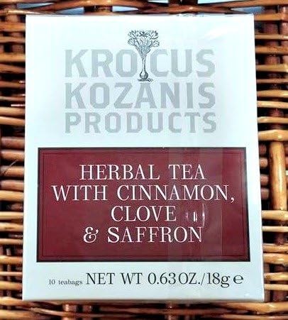 Herbal Tea with Cinnamon, Clove & Greek Red Saffron - 10 Teabags, 18g