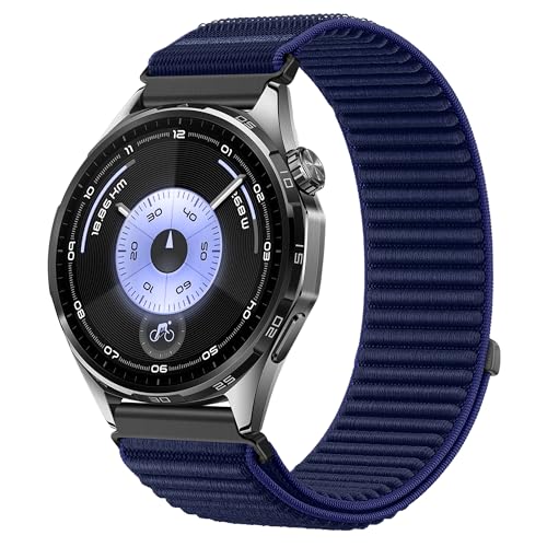 Image of XMUXI One Click 22mm Watch Band Compatible with Huawei Watch GT 6 /GT5 /GT4 /GT3 /GT2 46mm Strap Quick Release 22mm for Forerunner 265 /255 /Venu 4 45mm /Venu 3 /Venu 2 /Vivoactive 4,Bip 6 Nylon Bands