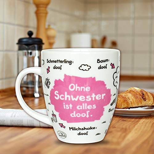 Sheepworld 45139 Taza «Ohne Schwester ist alles doof.» - Imagen 6