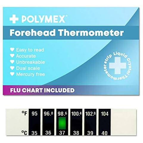 Forehead Thermometer with Cold and Flu Chart for Adults and Children - Ideal for Home, Travel or The Workplace Cover