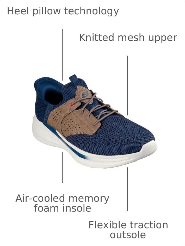 Image of Skechers Men's Slade - Caster | Casual, Slip-ins, Relaxed Fit, Air-Cooled Memory Foam, Goga Mat Arch
