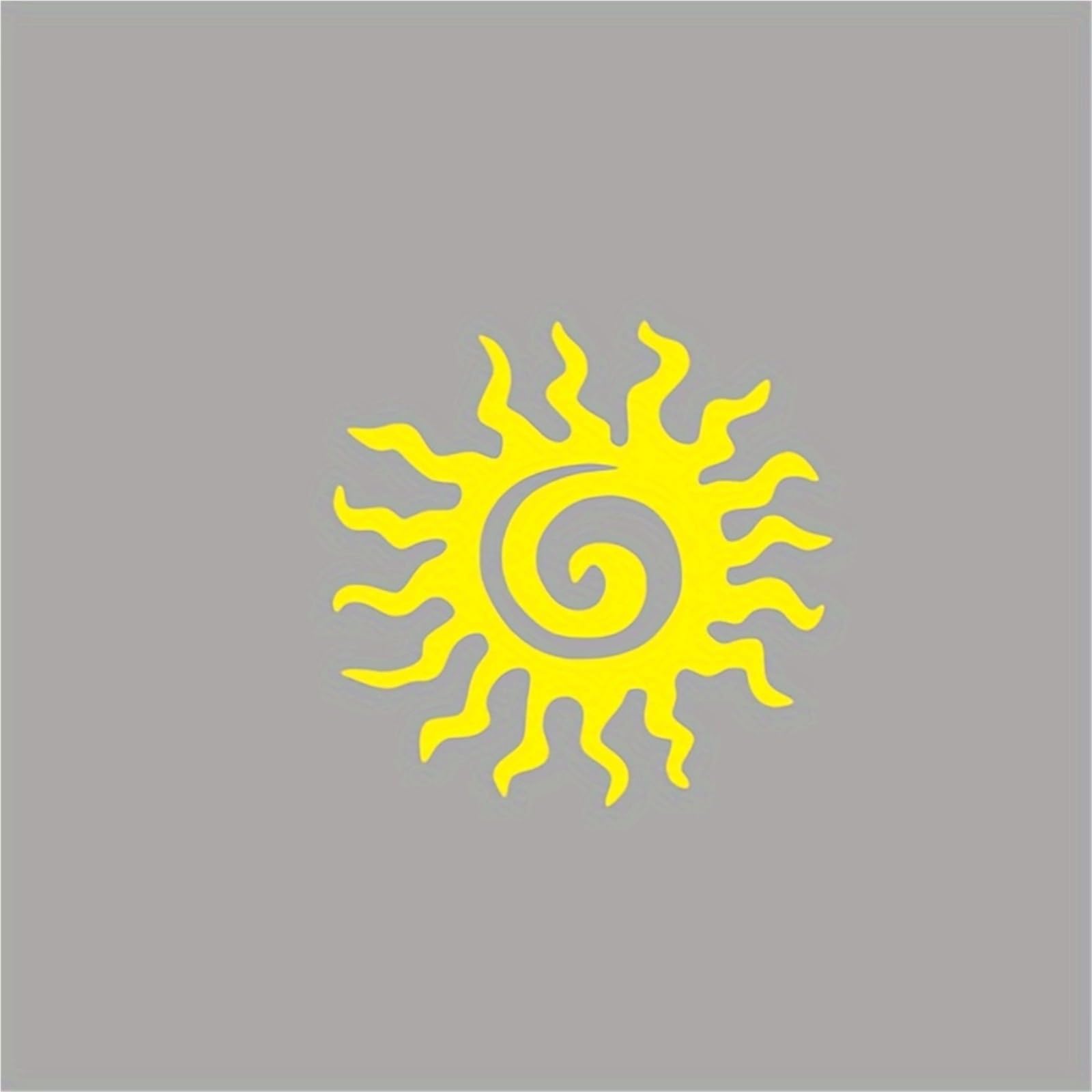 HAfgDJ 1pc 3.9inch Mini Spiral Sun Sticker, Waterproof Decal for Laptop, Water Bottle, Phone, Car, Truck Motorcycle