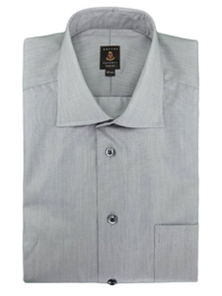 Robert Talbott Gray Black Sutter Trim Fit Dress Shirt