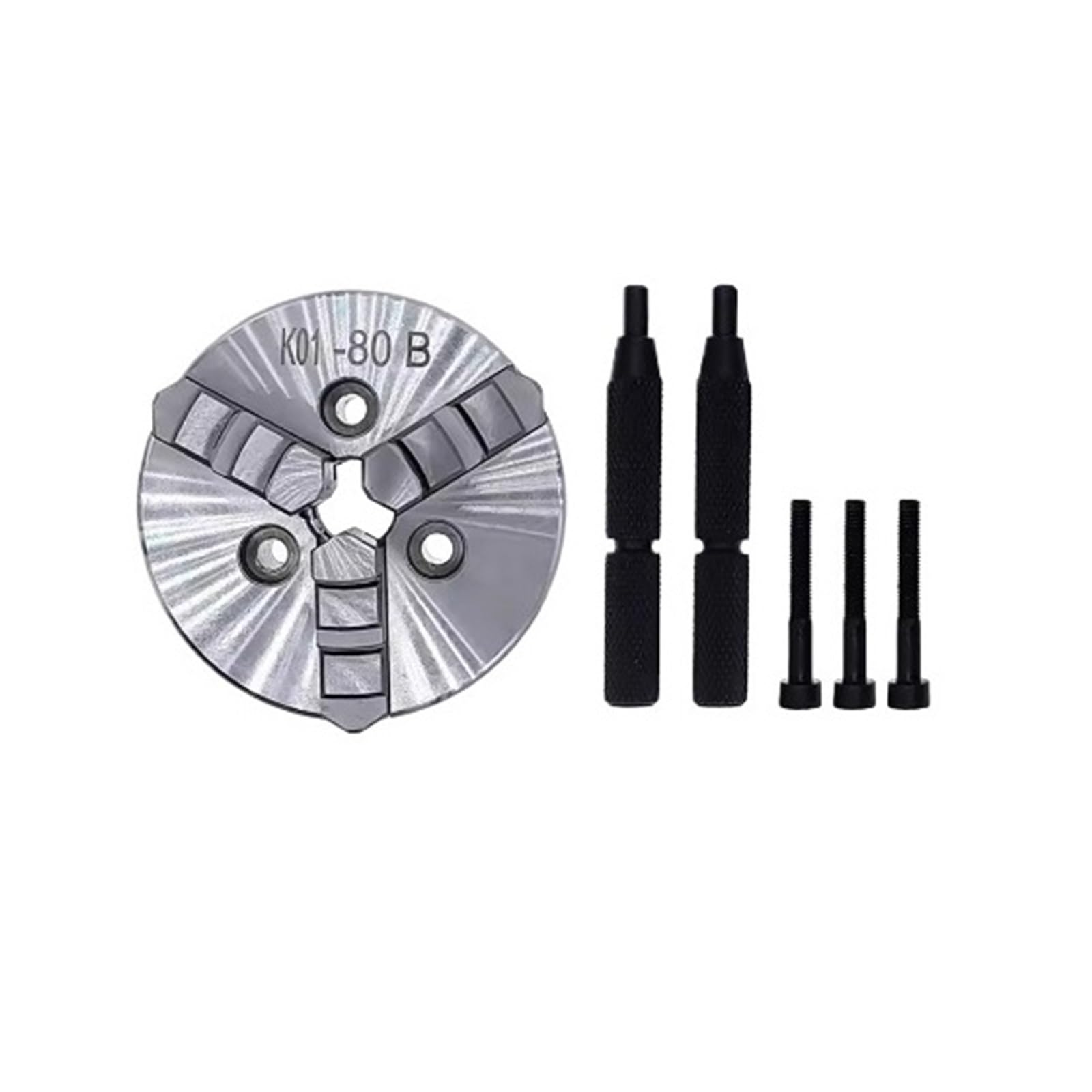 Iklaaqetbxps K01-80B Mini Lathe Chuck K01-50 63 80 3 Jaw Self-Centering