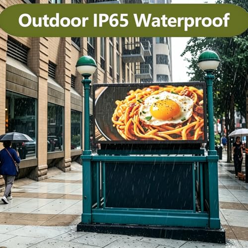 Image of P3 Programmable LED Sign 40 inchx17 inch Full Color Outdoor Digital Message Board WiFi Control, IP65 Waterproof, 5000cd Brightness, Scrolling Text /Image /Video Display for Business Store Restaurant Advertising