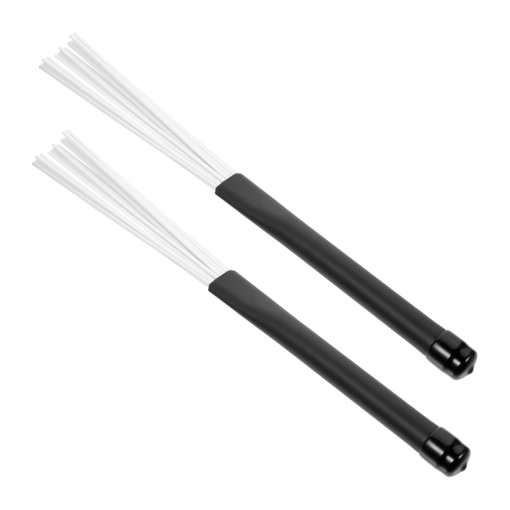 ibasenice 4pares Cepillos De Retráctiles De Nylon Con Mango De Plástico Para Instrumentos De Percusión Para Jazz y Batería