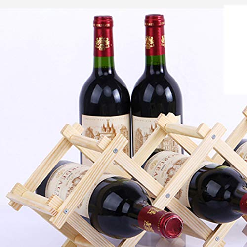 Soporte de madera para 5 botellas de vino miniatura 2