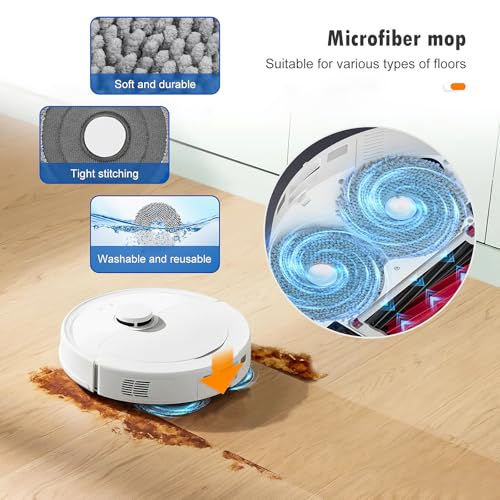 Image of 26 Pack Replacement Parts for Roborock Qrevo Master /Qrevo Slim Robot Vacuum | 2 Main Brush 6 Side Brushes 4 HEPA Filters 6 Mop Pads 6 Dust Bags 1 Cleaning Brush 1 Screwdriver