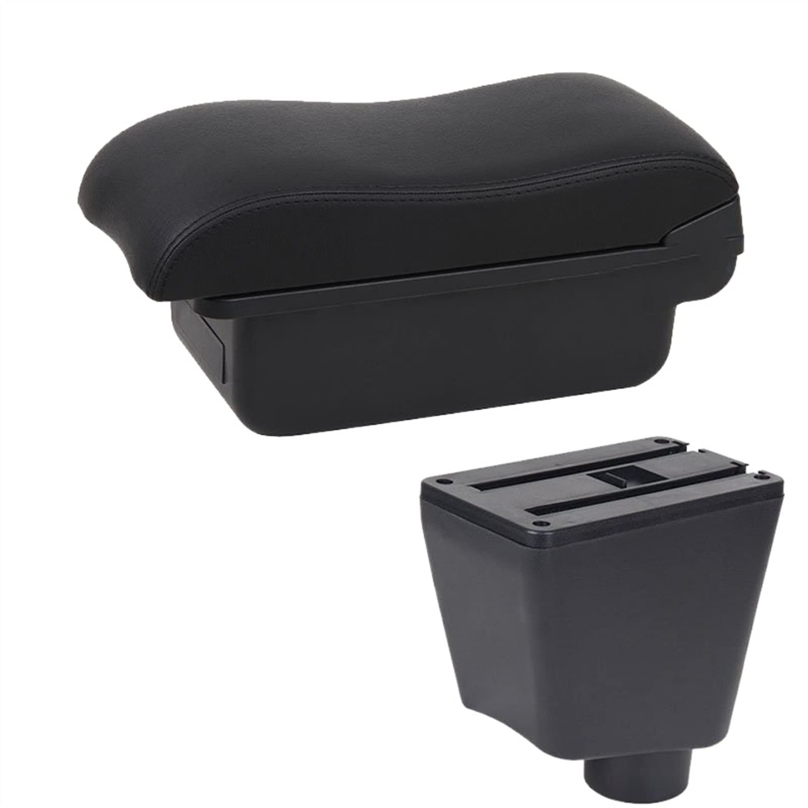 For Renault For Clio 3 4 Car Armrest Car Armrest Box Car Accessories Storage Box Holder Ashtray Curved Surface(C2 NO USB)
