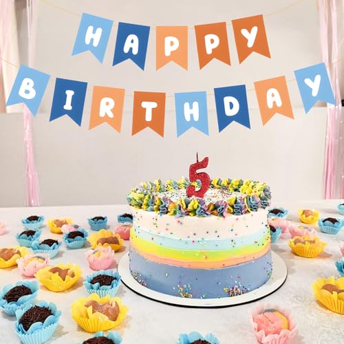 Image of ZHENGYE Happy Birthday Banner Sign Party Decoration for Kids Girls Birthday Party Decorations Supplies