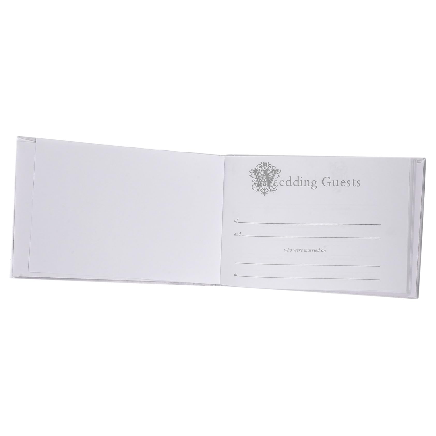 Libro Firma Matrimonio Bianco Perle e Strass, Elegante | Copertina e Carta, Apertura Semplice per Scrivere, Adatto a Ricevimento Nozze e Shower