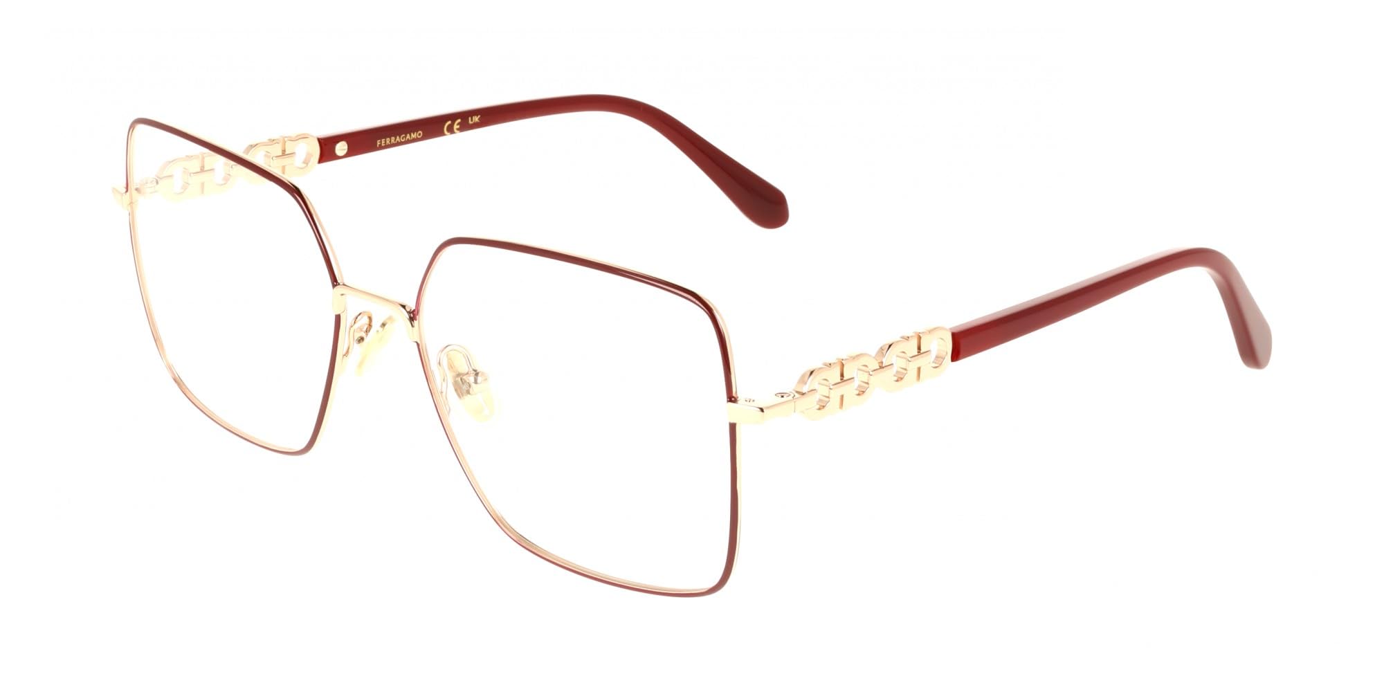 Lunettes de Vue Ferragamo SF2241 Rose gold/burgundy 56/17/145 Femme