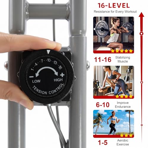 Image of BARWING Foldable Exercise Bike with Magnetic Resistance for Home | 3 IN 1 Stationary Bike with 16 Resistance Levels and 330 lb Capacity for Low-Impact Home Cardio Workouts