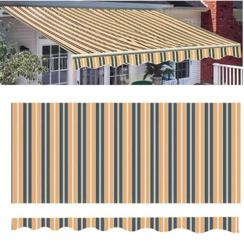 ZIUSFAC Tenda da Sole Tela di Ricambio Retrattile Tettuccio Parasole Copertura, Tessuto di Ricambio per Tenda da Sole Impermeabile Telo Tenda da Sole, per Cortile Balcone((12x10ft) 3.6x3m)