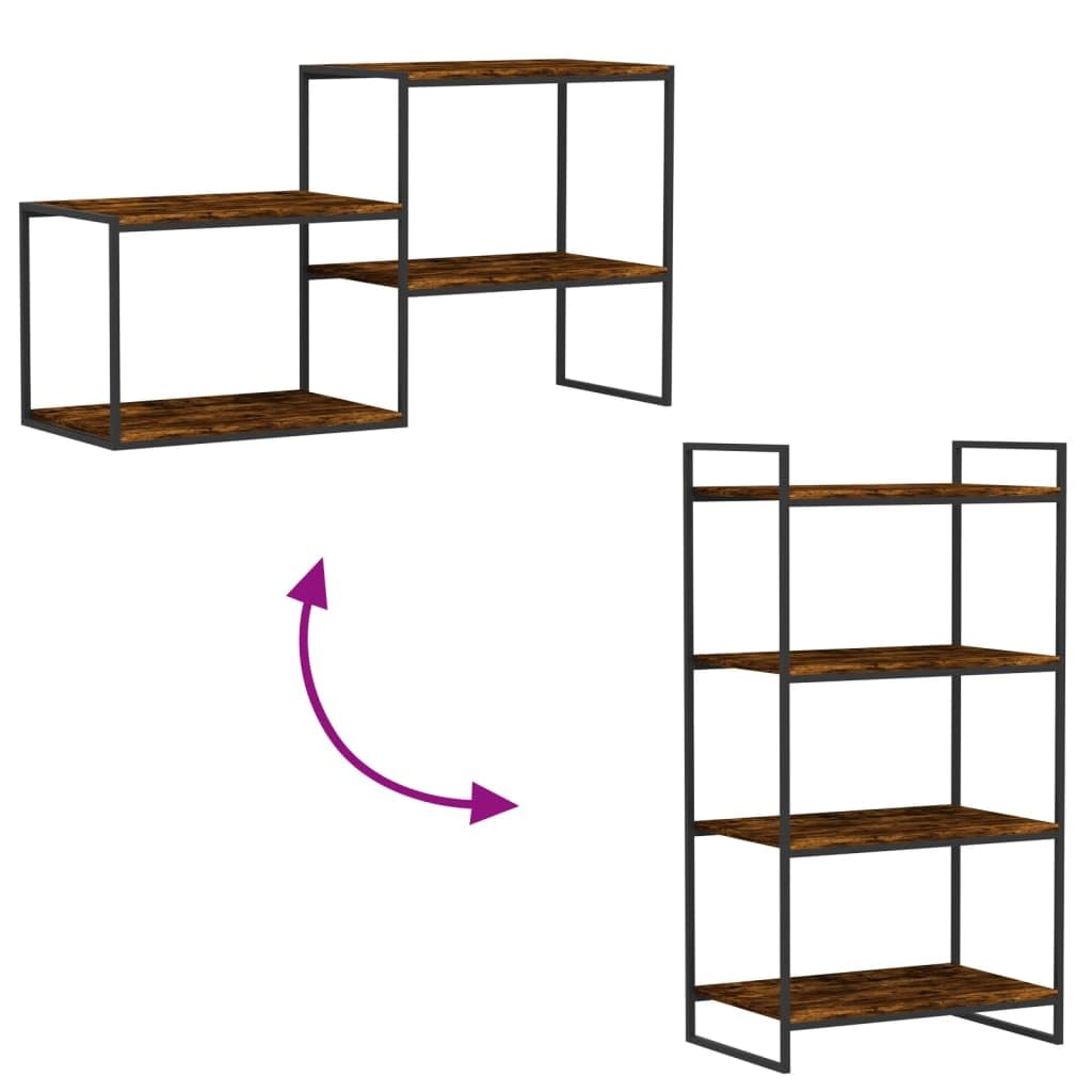 Generisch Wandregale 4 STK. Räuchereiche 60x40x1,5 cm Holzwerkstoff,Regalsysteme,11.66 kg-838243