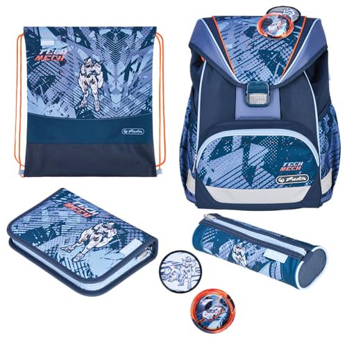 Herlitz Kinder Ultralight Plus Grundschulranzen, Blau