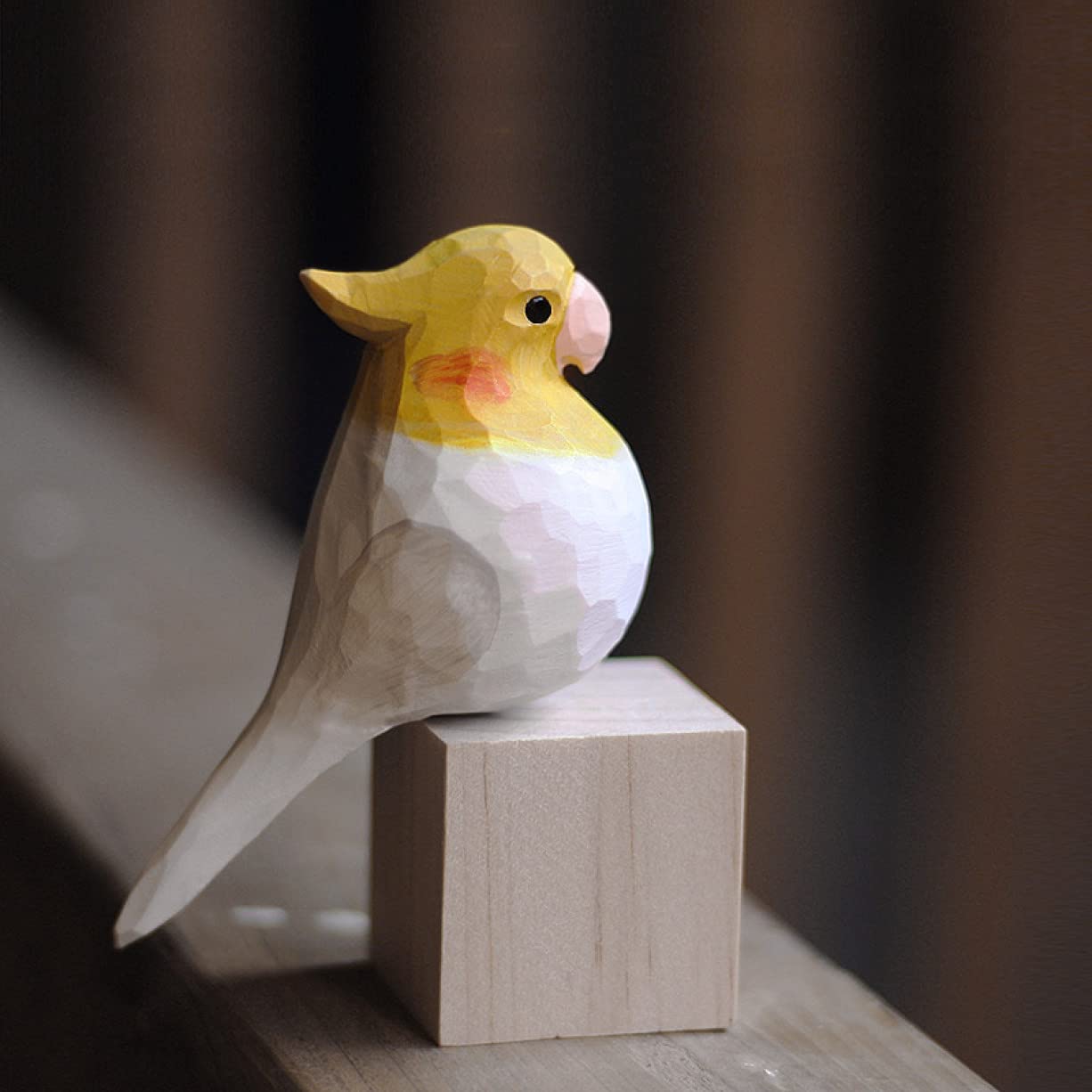 Amazon.co.jp: 木彫り 動物 マスコット 置物 ハンドメイド 木製 