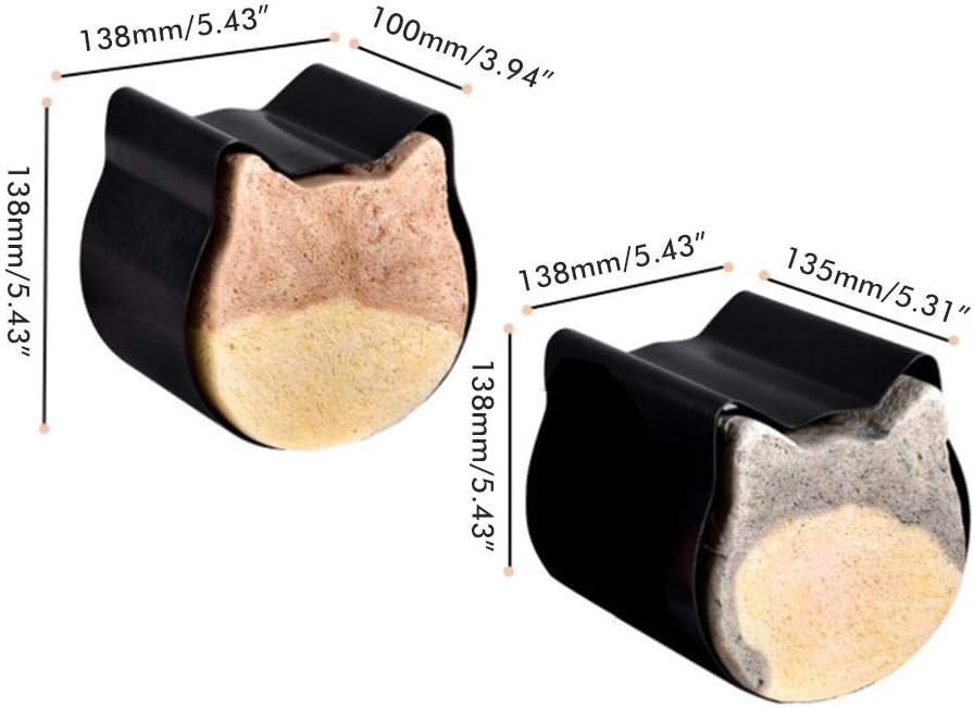Pssopp Non Stick Cat Shaped Bread Baking, Unique Shape Design Easy to Use and Clean Aluminized Plate Bread Loaf Pans for Baking (Black #32)