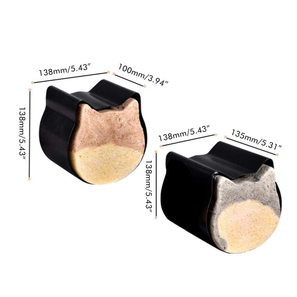 JTLB Cat Shaped Aluminized Plate Bread Loaf Pans Non Stick Baking for Family Use (Black #32)