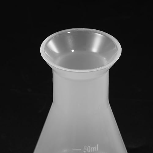 Miniatura 4 de PATIKIL Erlenmeyer - Frasco de plástico de 1.7 fl oz, paquete de 5 frascos cónicos de boca ancha para laboratorio, transparente