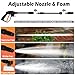 Electric Pressure Washers 1300w Max.100Bar 410L/H Power Washer,Jet Washers Pressure Washers with Adjustable Nozzle&Foam Cannon for Cars/Fences/Driveways/Home/...