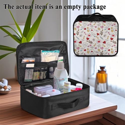 Image of Gomyblomy First Aid Kit for Cars Home Portable First Aid Kit Bag Empty Medical Supplies Storage Bag Large Capacity Emergency Kit for Travel Hiking Camping Use Lightweight