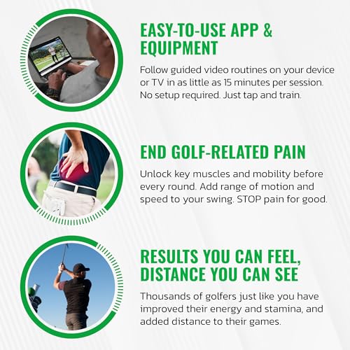 Image of GolfForever Swing Trainer - Golf Fitness & Training System for Strength, Flexibility & Swing Power - Includes Membership & Premium Training Bar for Golf-Specific Workouts